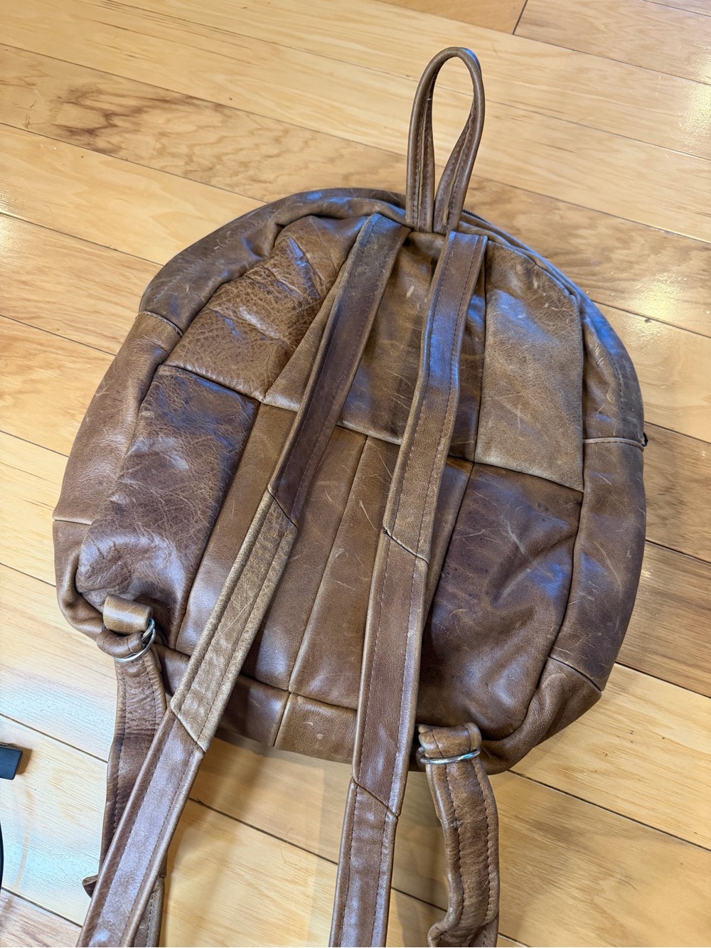 Genuine Leather Backpack Distressed Boho Mexico - Picture 8 of 15